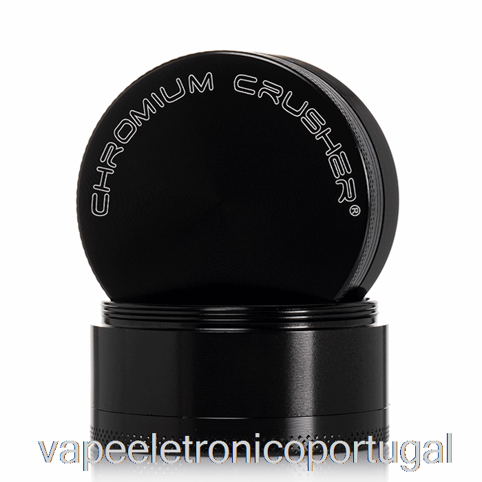 Vape Eletrônico Triturador De Cromo 2.2 Polegadas Moedor De 4 Peças Preto